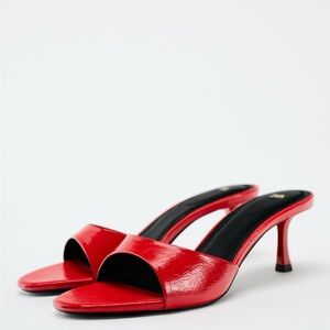 Zara Patent Kitten Heels